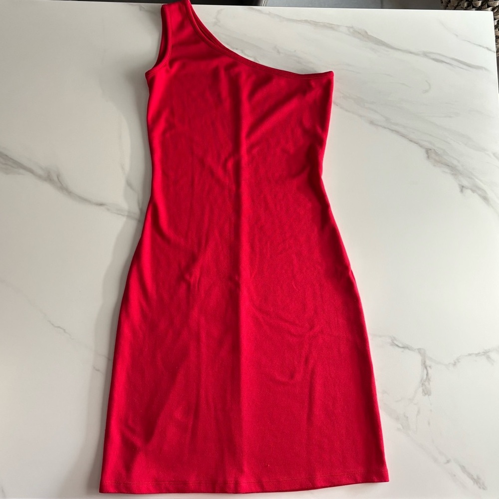Rave Y2K Red One-Shoulder Dress sz S